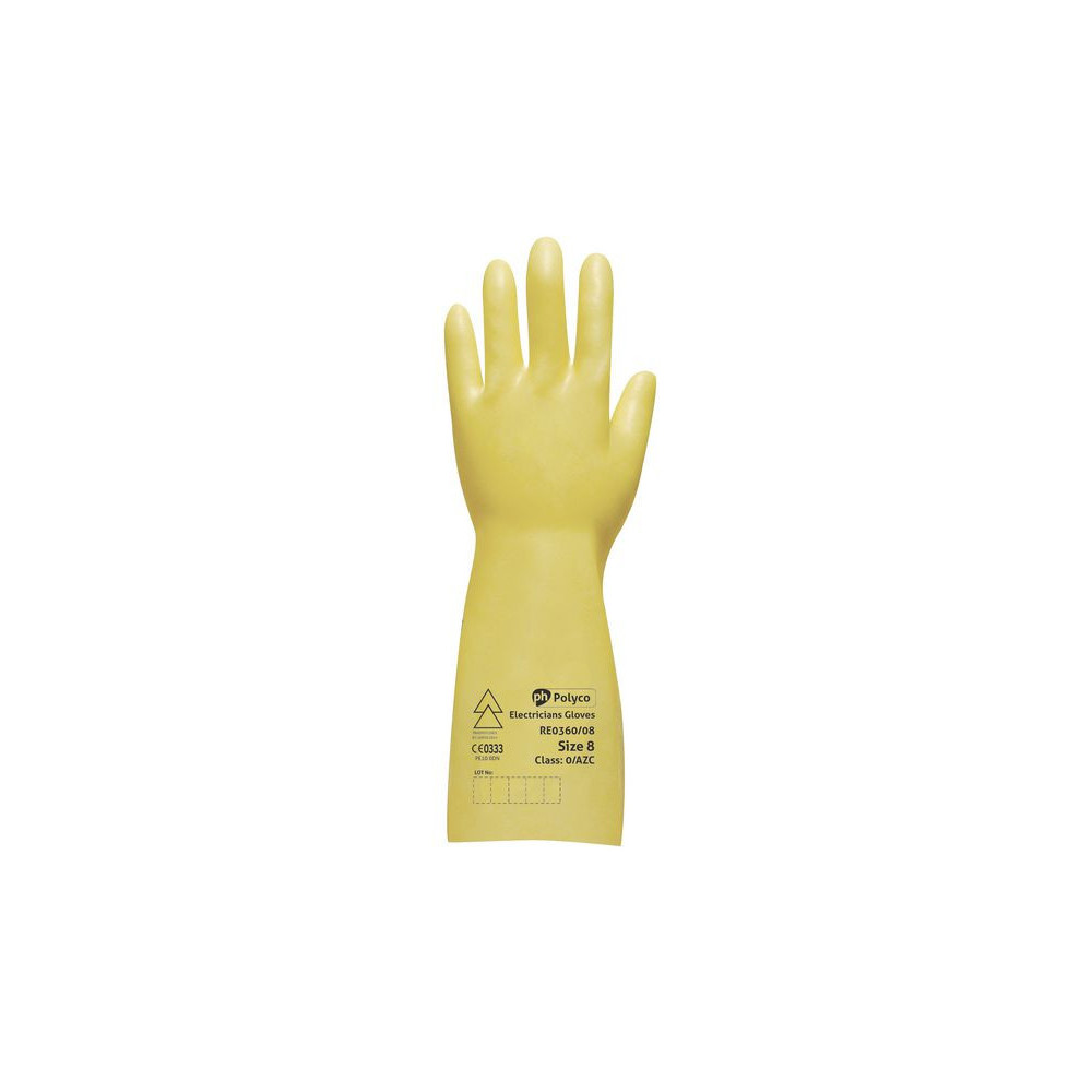 Gants électricien en latex naturel isolant