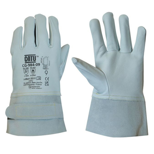 Sur-gants courts en cuir pour gants isolants BT