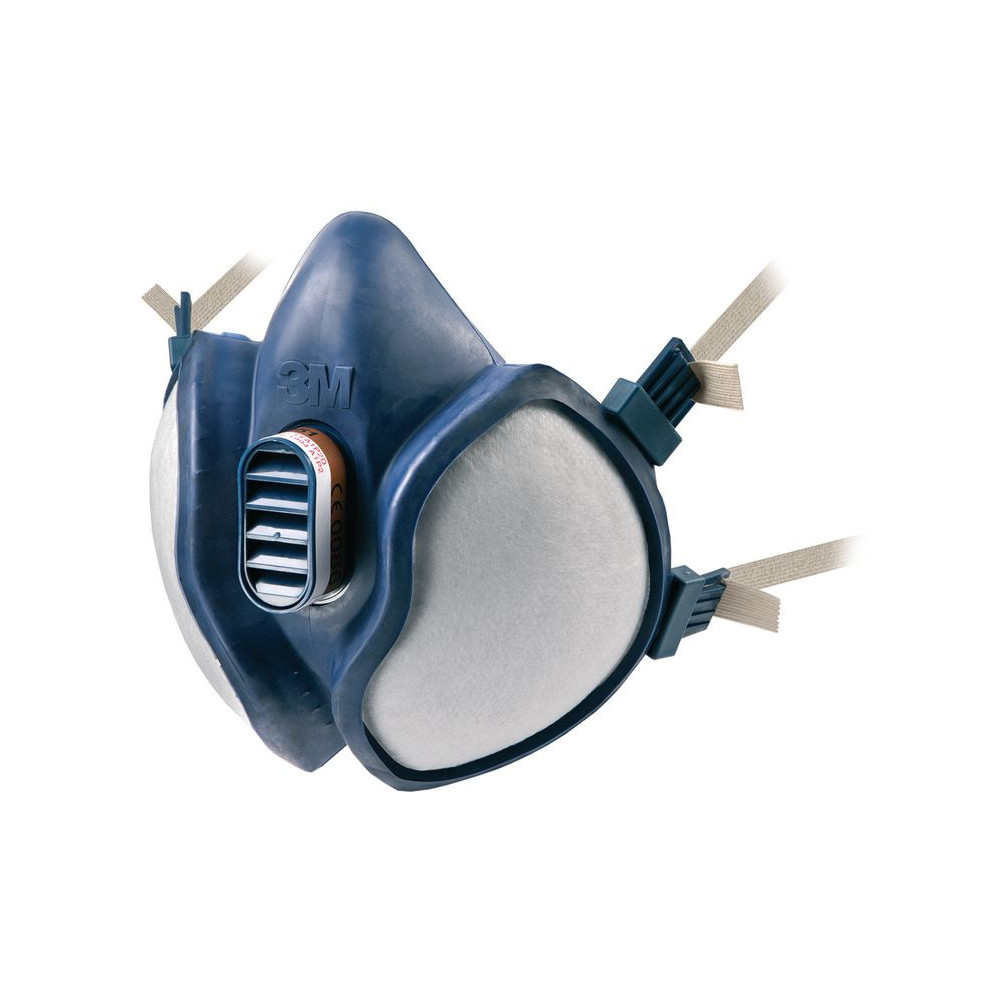 Demi-masque de protection respiratoire bi-filtre jetable confort