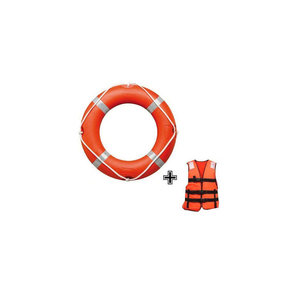 Prix Spécial - Pack d'1 bouée de sauvetage couronne + 1 gilet de sauvetage