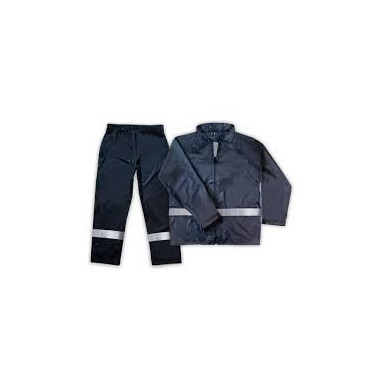 Ensemble de pluie Haute Visibilité HV respirable bleu
