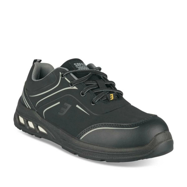 Chaussures de sécurité NOIR Homme motif Uni Lacets Safetyboy