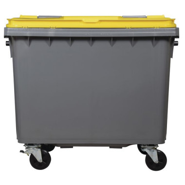 Conteneurs poubelles à couvercles colorés 66O Litres