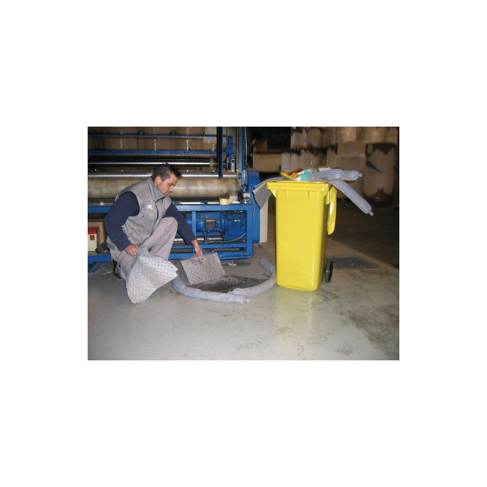 Kits absorbants pour liquides industriels en conteneur