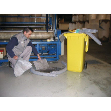 Kits absorbants pour liquides industriels en conteneur
